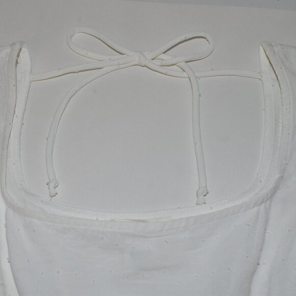 Urban Romantics Swiss Dot Sleeveless Crop Top White Size M - Picture 7 of 9